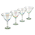 Handgeblasene Martini-Gläser, (4er-Set) - Set mit 4 klaren, mundgeblasenen Martinigläsern aus Mexiko