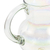 Handblown glass pitcher, 'Ethereal Splendor' - Eco-Friendly Clear Handblown Recycled Glass Pitcher