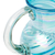 Handblown recycled glass pitcher, 'Waves of Sophistication' - Eco-Friendly Handblown Recycled Glass Pitcher in Turquoise
