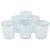 Handblown recycled glass tumblers, 'Frosted White' (set of 6) - 6 Frosted Iridescent Tumblers Handblown from Recycled Glass (image 2b) thumbail