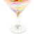 Handblown recycled glass martini glasses, 'Bright Confetti' (pair) - 2 Multicoloured Martini Glasses Handblown from Recycled Glass