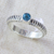 Topaz single-stone ring, 'Altar of The Wise' - Sterling Silver Single-Stone Ring with Faceted Topaz Stones (image 2) thumbail