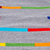 Baumwollteppich, (4x6,5) - Handgewebter Teppich aus grauer Baumwolle mit Regenbogenstreifen (4x6,5)