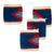 Wool coasters, 'Azure Flames' (set of 4) - Handloomed Wool Coasters in Azure (Set of 4)