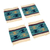 Wool coasters, 'Geometric Butterflies' (set of 4) - Handloomed Wool Coasters with Geometric Motifs (Set of 4) (image 2b) thumbail