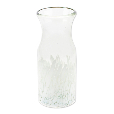 Eco-Friendly Handblown Recycled Glass Carafe from Mexico