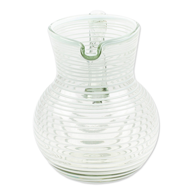 Mundgeblasener Krug aus recyceltem Glas - Umweltfreundlicher mundgeblasener Krug aus recyceltem Glas aus Mexiko