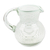 Handblown recycled glass pitcher, 'White Spirals' - Eco-Friendly Handblown Recycled Glass Pitcher from Mexico (image 2c) thumbail