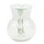 Handblown recycled glass pitcher, 'White Spirals' - Eco-Friendly Handblown Recycled Glass Pitcher from Mexico (image 2d) thumbail