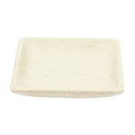 Marble plate, 'Ecru Sophistication' - Square Plate in an Ecru Tone Handcrafted from Marble