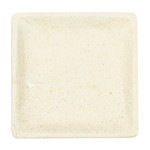 Marble plate, 'Ecru Sophistication' - Square Plate in an Ecru Tone Handcrafted from Marble