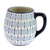 Ceramic mug, 'Web in Blue' - Mexican Talavera-Style Ceramic Mug Hand-Painted in Blue (image 2a) thumbail