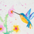 'Hummingbird' - Naif Watercolor Painting of Hummingbird and Cactus (image 2b) thumbail