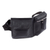 Leather fanny pack, 'Intrepid Darkness' - Black Leather Fanny Pack with Two Front Pockets (image 2d) thumbail