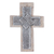 Pewter and reclaimed stone wall cross, 'Timeless Faith' - Eco-Friendly Pewter and Reclaimed Stone Wall Cross