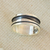 Sterling silver band ring, 'Rustic Charm' - Modern Sterling Silver Band Ring Crafted in Mexico (image 2b) thumbail