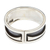 Sterling silver band ring, 'Rustic Charm' - Modern Sterling Silver Band Ring Crafted in Mexico (image 2e) thumbail