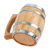 Wood and stainless steel beer mug, 'Memories from the Tavern' - Oak Stave and Stainless Steel Barrel Beer Mug from Mexico