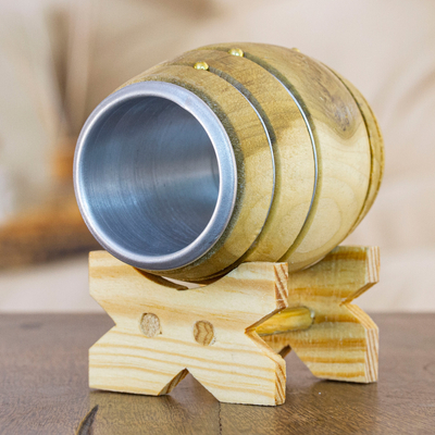 Wood and stainless steel barrel, Yesteryear Elixir