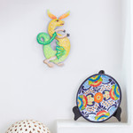 Alebrije steel wall art, 'Oneiric Dragon' - Handcrafted Alebrije Steel Wall Art of Dragon
