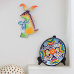 Alebrije steel wall art, 'Marine Dream' - Handcrafted Alebrije Steel Wall Art of a Marine Creature