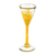 Handblown recycled glass champagne flutes, 'Yellow Strokes' (set of 6) - Set of 6 Handblown Recycled Glass Champagne Flutes in Yellow