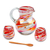 Gift box, 'Soiree' - Mexico Gift Box Blown Glass Pitcher-2 Glasses – Wood Spoon (image 2a) thumbail
