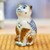 Ceramic figurine, 'Traditional Cat with Dove' - Ceramic Cat Figurine Crafted and Painted by Hand in Mexico thumbail