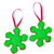 Felt ornaments, 'Multicolored Snowflakes' (pair) - 2 Snowflake Felt Ornaments Crafted & Embroidered by Hand