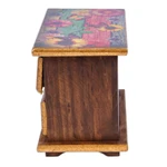 Decoupage jewelry box, 'Floral Hummingbirds' - Decoupage on Pinewood Jewelry Box with Flowers & Hummingbird