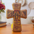 Decoupage-Kreuz - Decoupage auf Kiefernholzkreuz der Jungfrau von Guadalupe