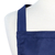Delantal de algodón - Delantal bordado en gabardina de algodón azul marino con bolsillos delanteros