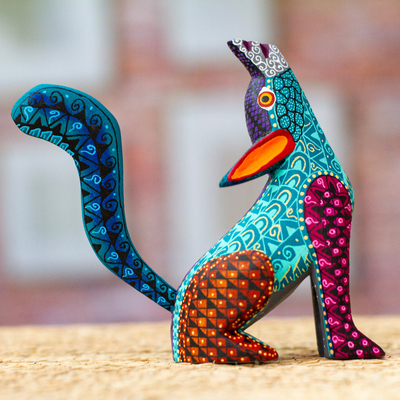 Caja de regalo, 'Whimsical' - México Alebrije Art Gift Box Escultura-Tarjetas para colorear–Lápiz