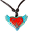 Gift box, 'Oaxacan Shawl' - Gift Box Ivory & Blue Shawl-Ceramic Box-Heart Necklace (image 2g) thumbail
