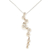 Topaz pendant necklace, 'Strength Bubbles' - Polished Sterling Silver Pendant Necklace with Topaz Beads