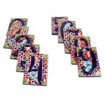 Ceramic address plaque, 'Numerical Home' - Handcrafted Colorful Talavera Ceramic Address Plaque