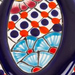 Ceramic address plaque, 'Numerical Home' - Handcrafted Colorful Talavera Ceramic Address Plaque