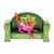 Wood alebrije sculpture, 'Carnation Cat on a Bench' (2 pieces) - Handmade Pink and Green Wood Alebrije Sculpture (2 Pieces) (image 2a) thumbail