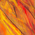 'Fire Red Grassland' - Acryl und natürliche Farbstoffe auf Papier, abstraktes Gemälde eines Feuers