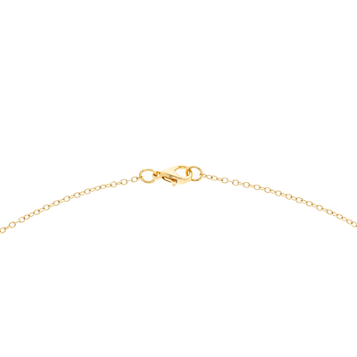 Halskette mit vergoldetem Glasperlenanhänger - 18 Karat vergoldete Halskette mit traditionellem Glasperlenanhänger