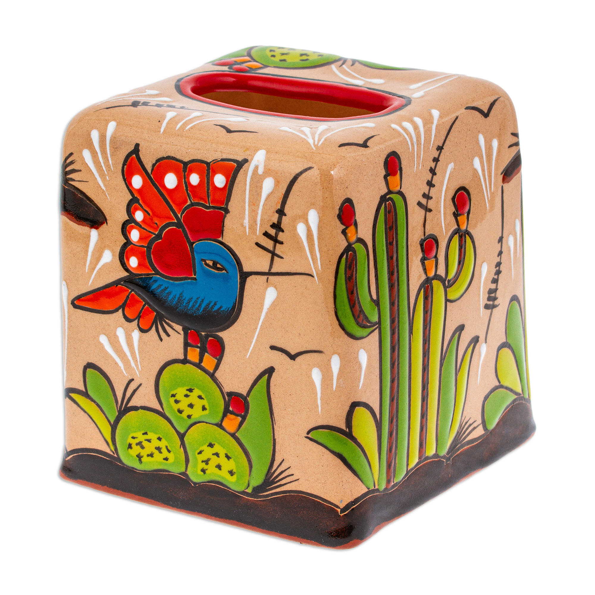 Handcrafted Talavera Hacienda Ceramic Tissue Box Cover - Classic  Convenience