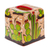 Ceramic tissue box cover, 'Cactus Convenience' - Cactus-Themed Handcrafted Talavera Ceramic Tissue Box Cover (image 2b) thumbail