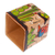 Ceramic tissue box cover, 'Cactus Convenience' - Cactus-Themed Handcrafted Talavera Ceramic Tissue Box Cover (image 2e) thumbail