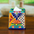Ceramic tissue box cover, 'Classic Convenience' - Handcrafted Talavera Hacienda Ceramic Tissue Box Cover