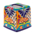 Ceramic tissue box cover, 'Classic Convenience' - Handcrafted Talavera Hacienda Ceramic Tissue Box Cover thumbail