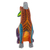 Alebrije-Skulptur aus Holz - Handgefertigte Alebrije-Kojotenskulptur in warmen Farbtönen