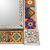 Tin and ceramic wall mirror, 'Talavera Seasons' (small) - Tin and Ceramic Wall Mirror with Talavera Motifs (Small)