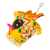 Pajarera y comedero de hojalata - Comedero y pajarera de estaño floral hecho a mano con pájaro naranja