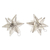 Zinnverzierungen, 'Starry Secret' (Paar) - Ein Paar Stern-Ornamente aus poliertem Zinn, hergestellt in Mexiko