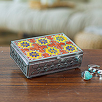 Featured review for Tin and ceramic jewelry box, Palace of Suns